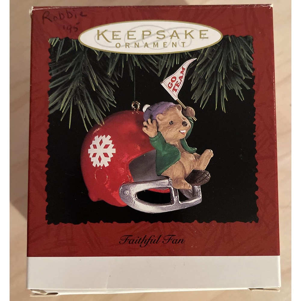 Hallmark Keepsake 1995 “Faithful Fan” Christmas Ornament New In Box